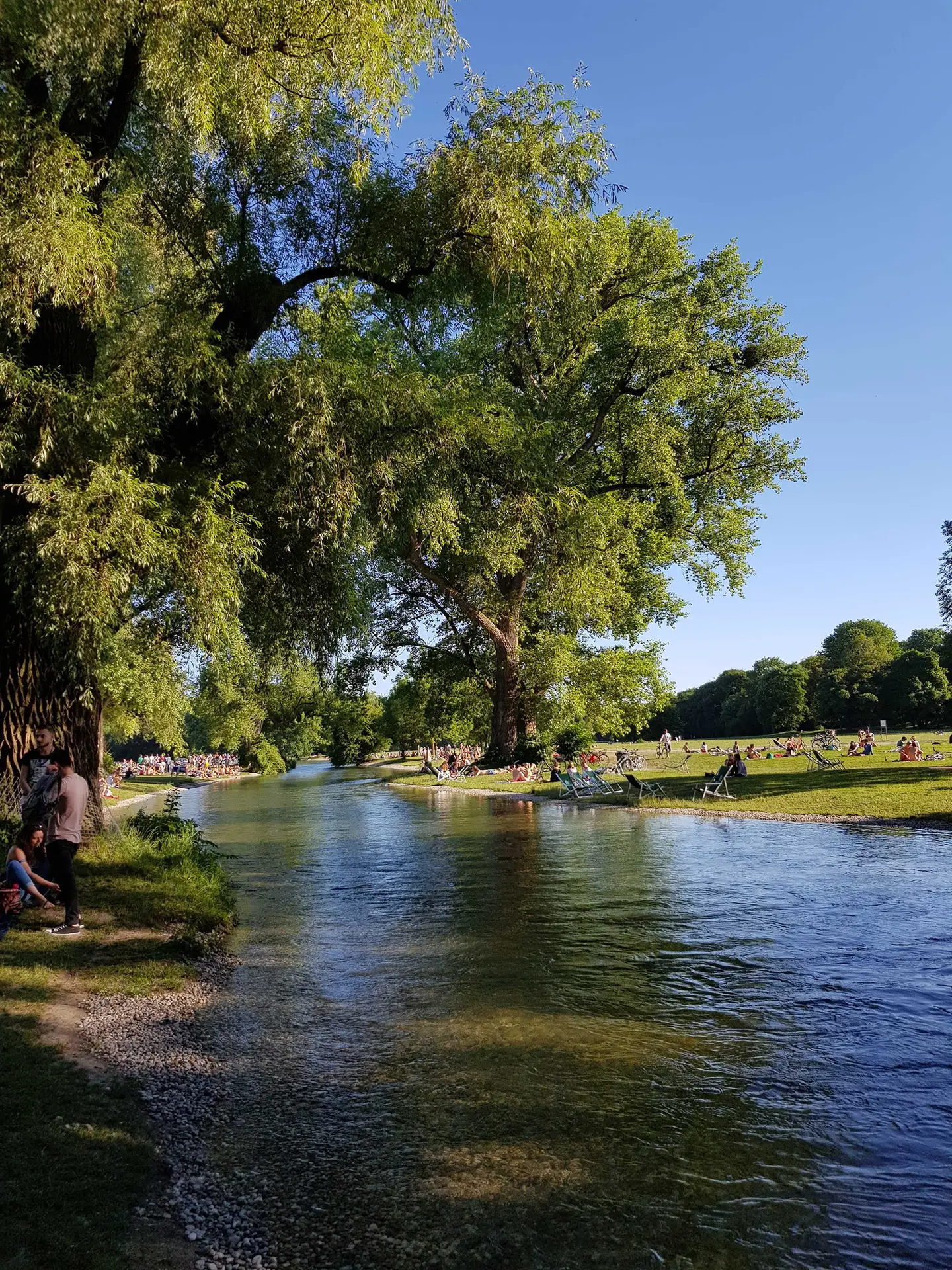 English Garden and Isar River in Munich