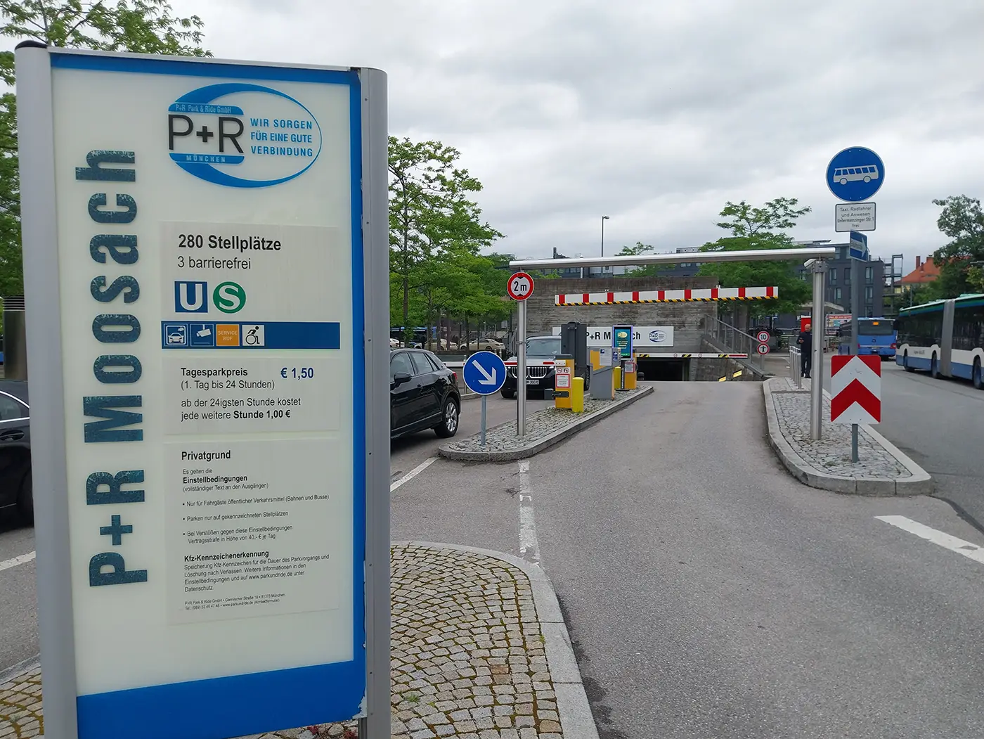 Park and Ride Moosach sign in Munich