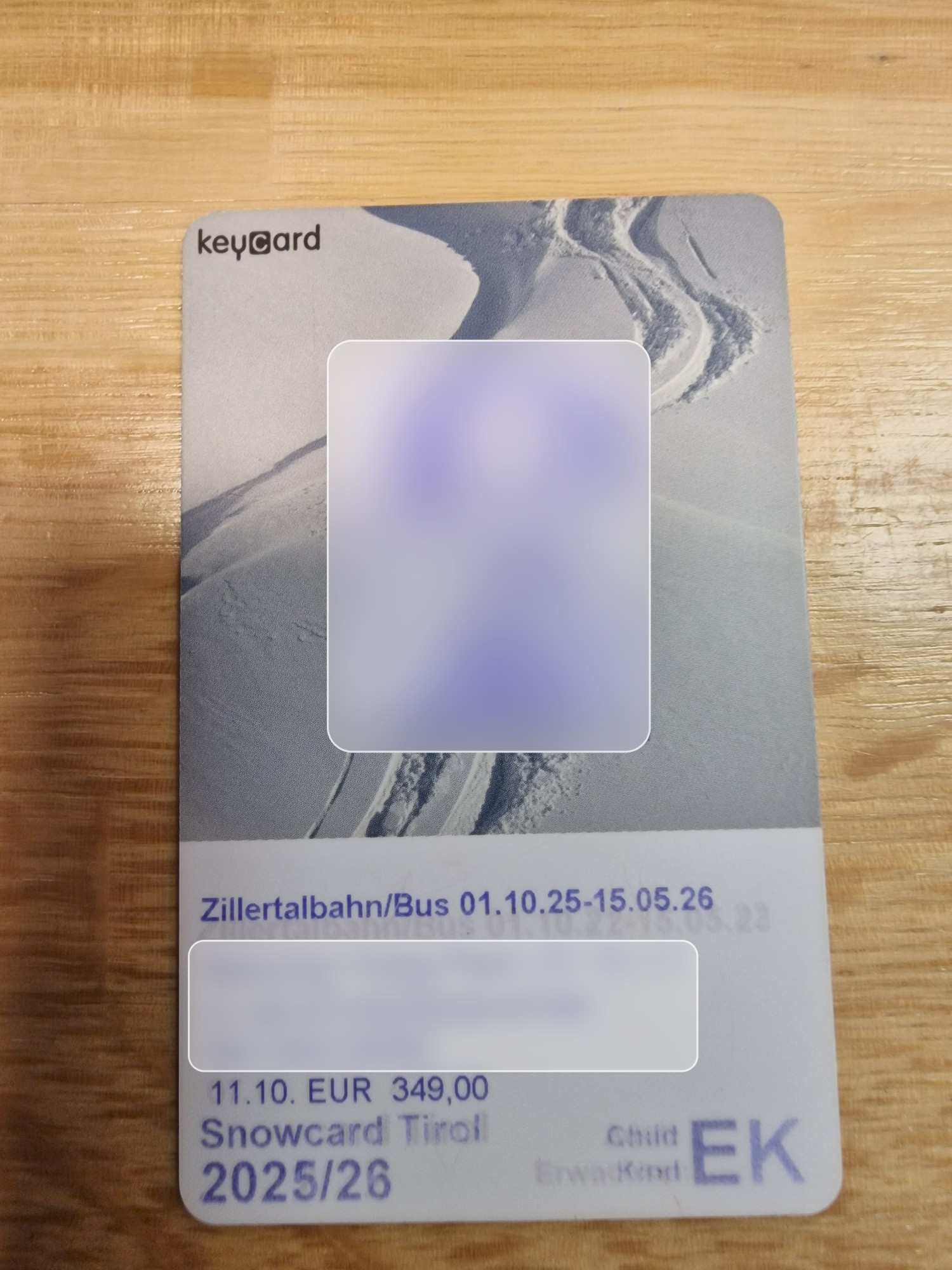 Child Snow Card Tirol for the 2025/26 ski season